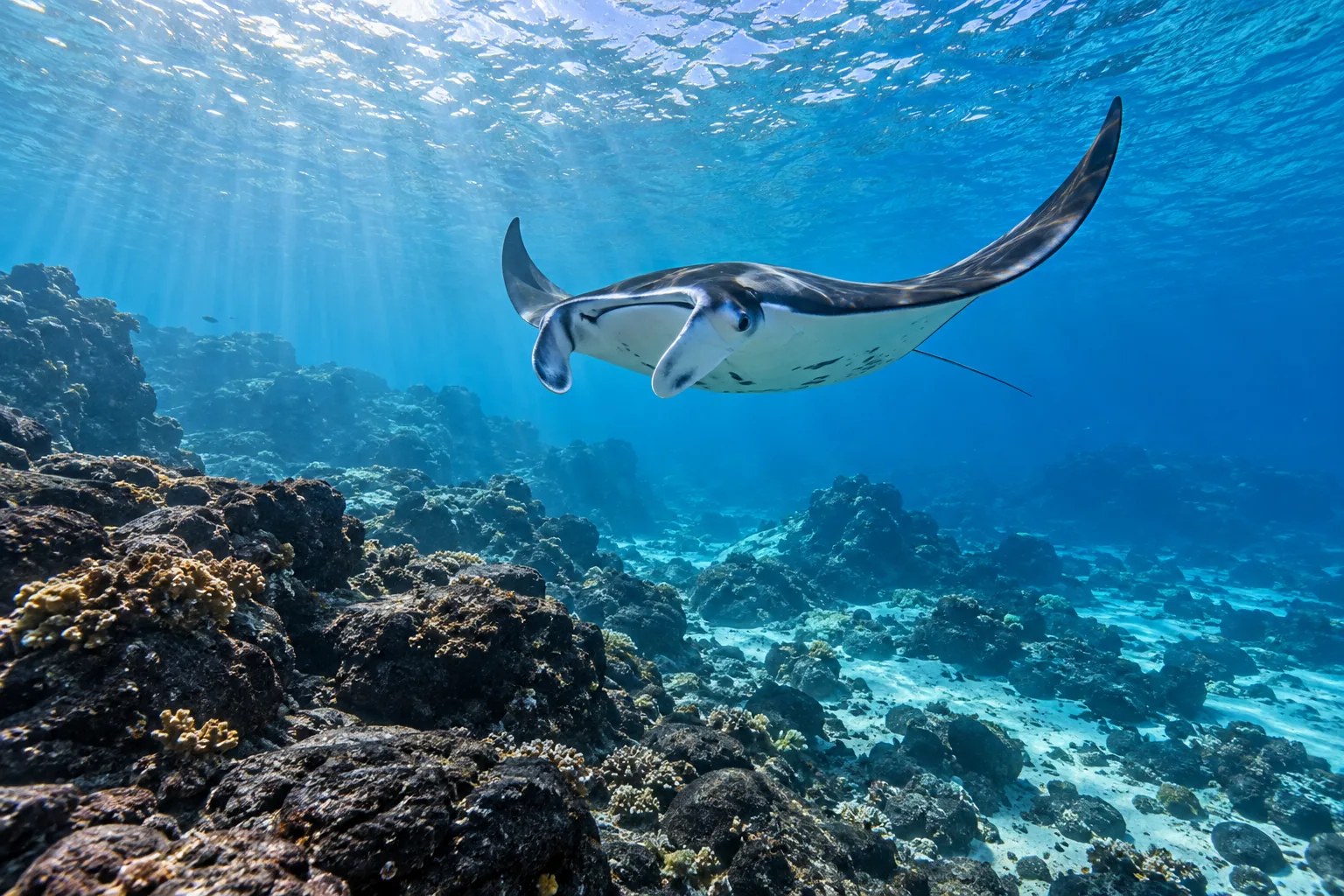 Baie de Keauhou (raies manta)